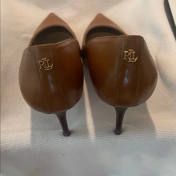 Ralph Lauren Tan Leather Heels - Picture 3 of 3